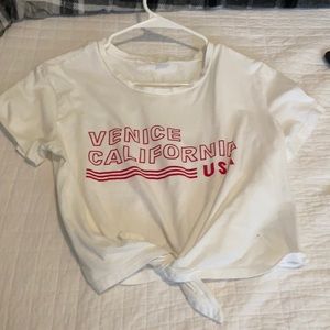 White Venice California USA crop top